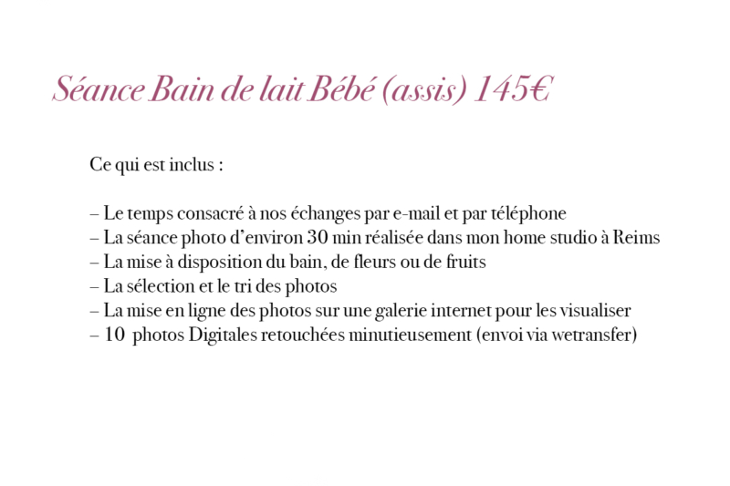 Bain de lait bébé